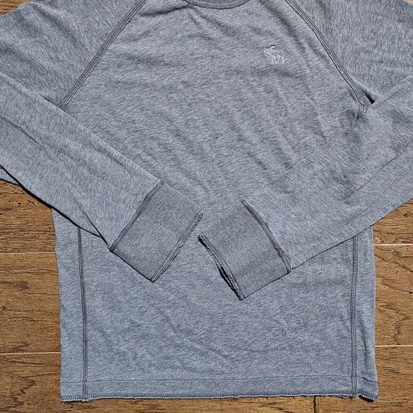 Abercrombie & Fitch Muscle Sweater Mens Small Gray Crewneck Long Sleeve - Picture 3 of 8